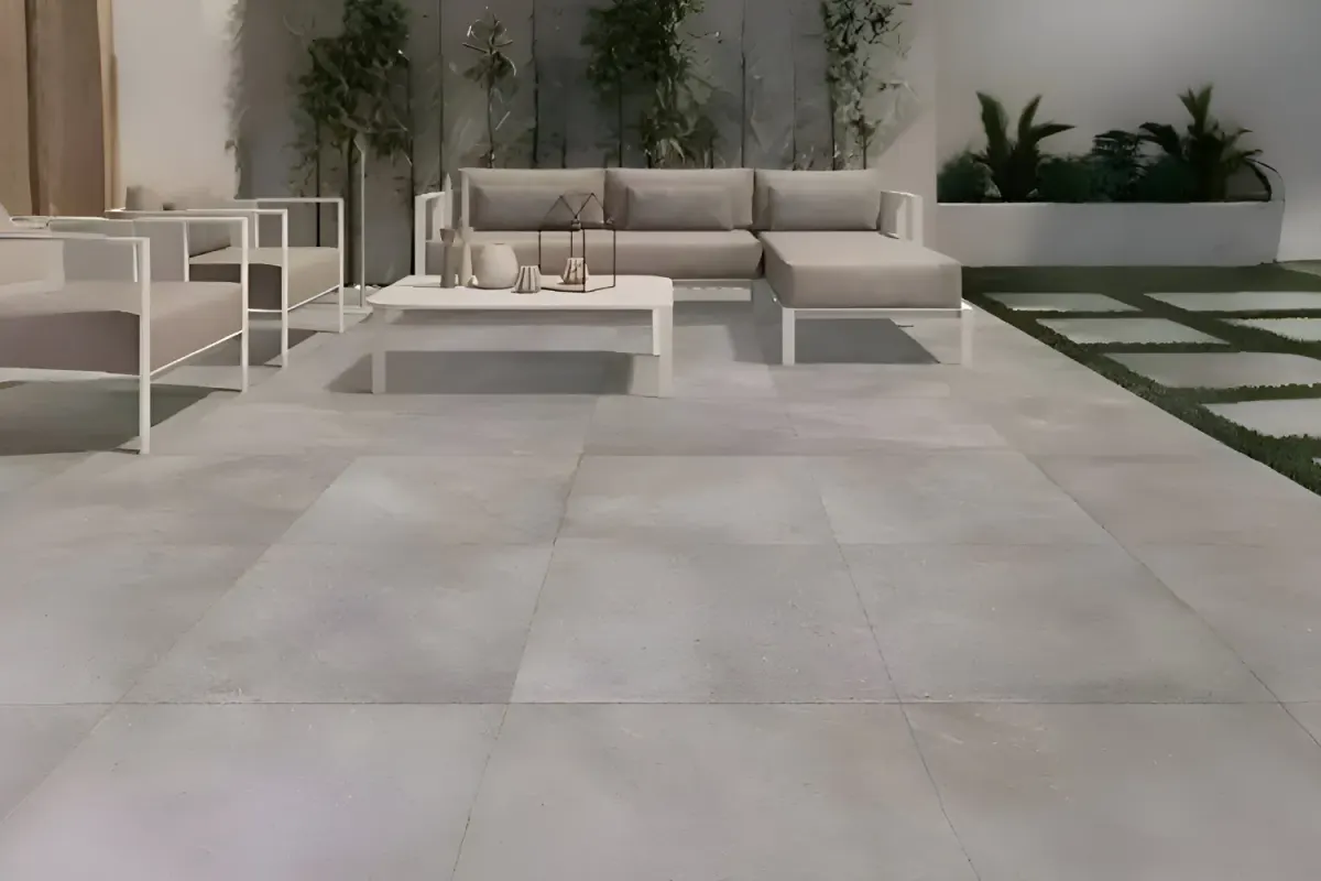 Anti-skid full body tiles on an outdoor patio